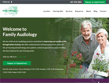 Tablet Screenshot of familyaudiologyonline.com